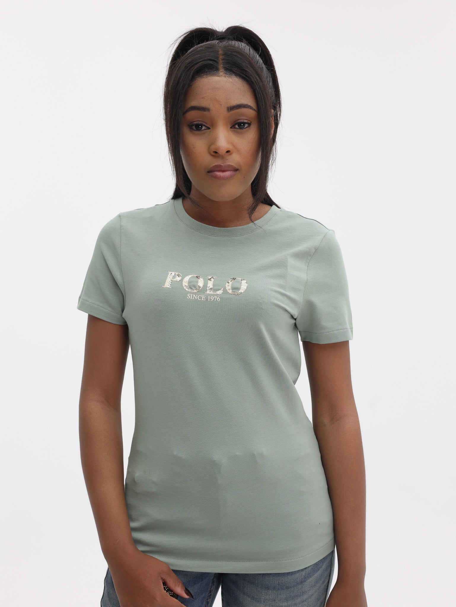 Polo Ladies T-shirt Logo Khaki